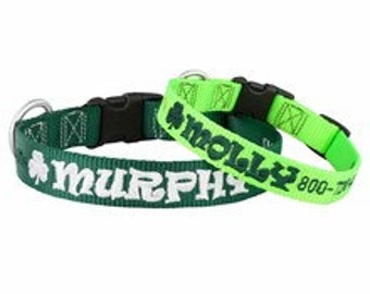 Saint Patrick's Day Embroidered Dog Collar
