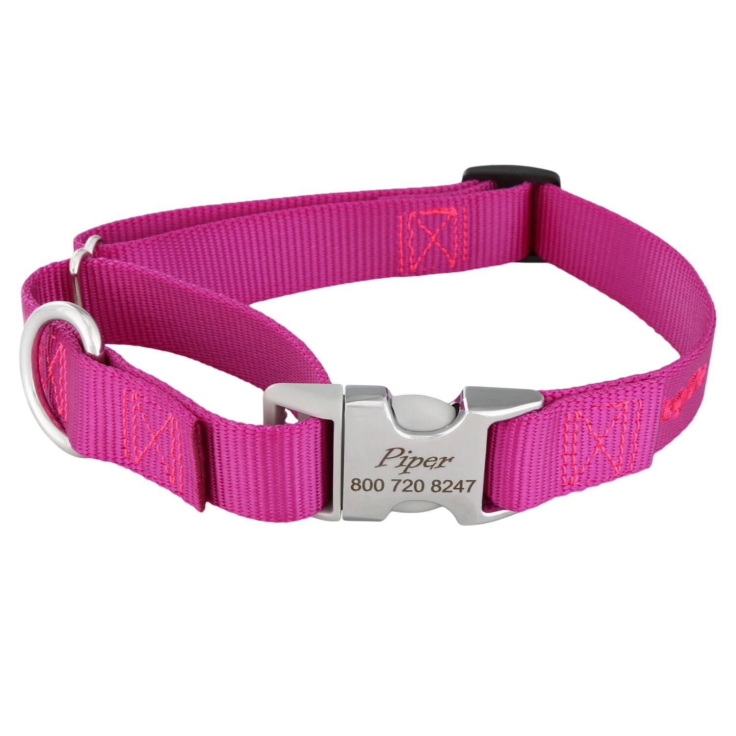 Personalized Metal SideRelease Buckle Martingale Dog Collar Etsy