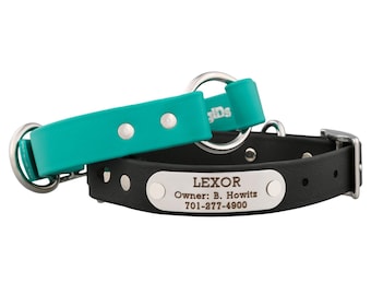 Personalized Soft Grip Safety Dog Collar - Built In Nameplate