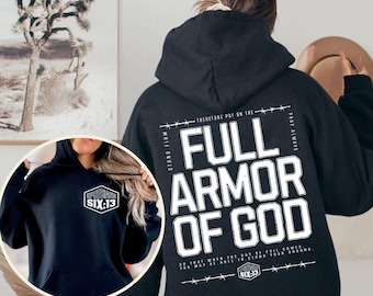 Armor Of God Hoodie, Mens Christian Sweatshirt, Religious Sweatshirt, Ephesians 6 13, Bible Verse Sweater, Jesus Lover Gift, Faith Sweater