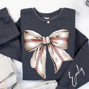 Baseball Coquette Custom Sweatshirt Woman, Mama Baseball Hoodie, Baseball Mom Gift, Baseball Lover, School Baseball,Game Day,Baseball Hoodie