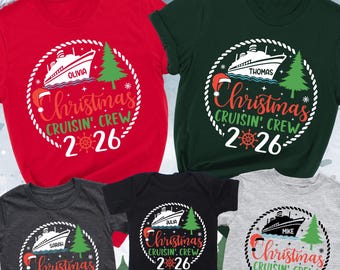 Custom Christmas Cruise Shirt, Christmas Cruising Crew Shirts, Christmas Cruise Shirt Family, Christmas Family Vacation, Christmas Cruising