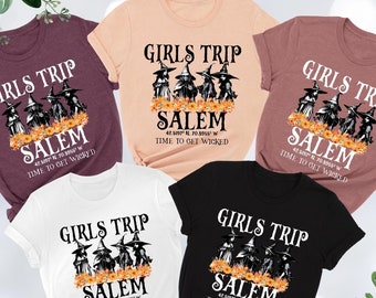 Girls Trip Salem Shirt, Halloween Girls Trip Shirt, Salem Massachusetts Tee, Time To Get Wicked, Halloween Witches Shirt, Girls Trip Witch