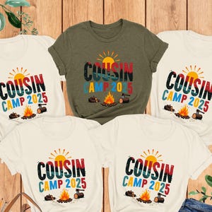 Cousin Camp 2025 Shirts, Cousin Camping Tshirts, Camping Vacation, Matching Cousins Tees, Summer Trip Shirt, Family Reunion Tee, Camp Lovers
