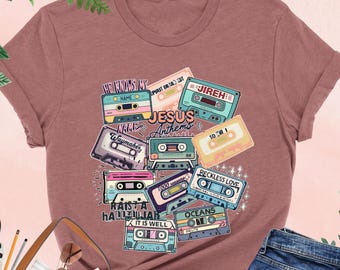 Jesus Anthems Shirt, Christian Cassette Shirt, Religious Gifts, Christian Music Shirt, Jesus Lover Gift, Faith Shirt, Bible Verse Shirt