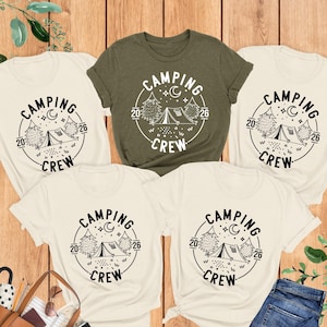 Camping Crew 2026 Shirt, Family Camping Gift, Matching Camping Tees, Girls Camping, Family Trip, Girls Vacation, Campfire, Camp Lover Gift