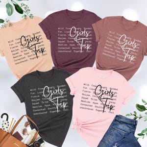 Girls Trip Words Shirt, Girls Trip Shirt, Girls Vacation Shirt, Gift For Besties, Matching Girls Trip Girls Weekend Shirt, Besties Shirts