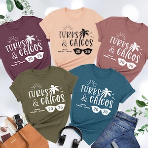 Turks And Caicos 2026 Shirt, Family Vacation Shirt, Matching Island Adventure Tee, Girls Beach Trip, Island Trip, Caribbean, Summer Vacation