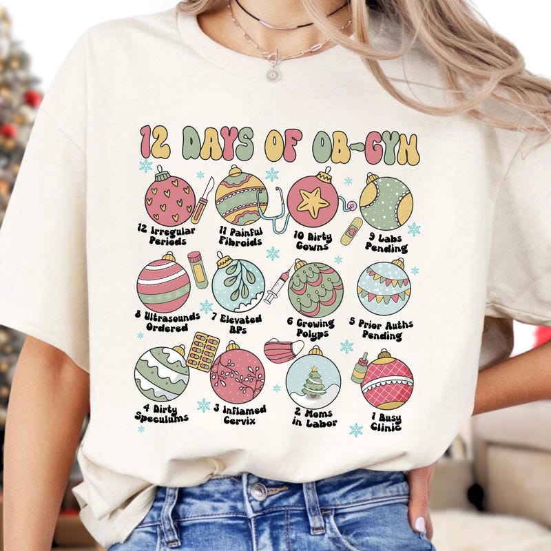 Nurse Christmas Ob Shirt - Etsy
