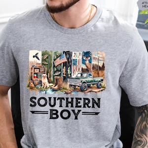 Southern Boy Shirt, Hunting Dog Tee, Western Camouflage Dad Gift, Camo Dad, Retro Hunt, Camo Duck, Hunter, Hunting Season, Hunting Lover Tee