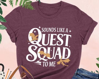Fourth Wing Quest Squad Shirt, Basgiath War College Tee, Fantasy Book Lover Gift, Fourth Wing Dragon, Iron Flame, Dragon Rider, Bookish Gift