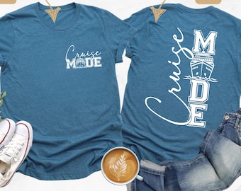 Cruise Mode Shirts, Anniversary Cruise Tee, Family Cruise Gift, Cruise Squad Tee, Girls Trip, Family Vacation, Summer Beach, Girls Beach Tee