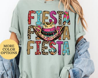 Comfort Colors® Fiesta Coquette Shirt, Preppy Cinco De Mayo Shirt, Fiesta Sombrero Hat Shirt, Womens Mexican Tshirt, Cinco De Mayo Gift