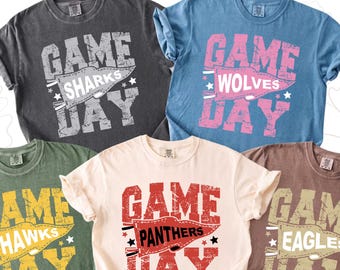 Comfort Colors® Custom School Mascot Shirt, Team Mascot Tee, Personalized Mascot Shirt, School Spirit Tee Game Day Football, Favorite Team