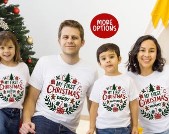 My First Christmas Shirt, Personalized Christmas Family 2026 Tees, Matching Christmas Family Shirts, Christmas Family Gifts, Merry Christmas