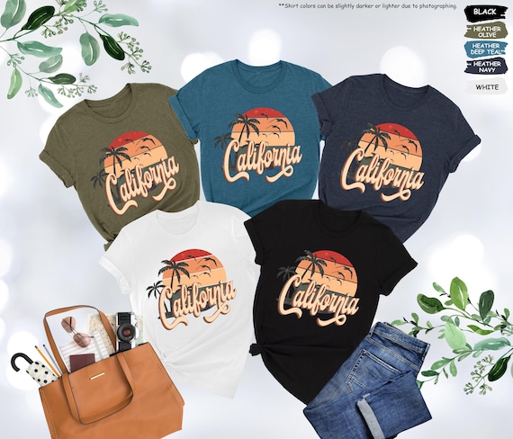 California Shirt, West Cost Tee, California Girls Shirt, Girls Trip Gift, California Beach, California Travel Crew,Beach Sunset Palm,Surfing