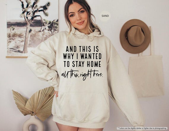 Funny Introvert Hoodie Sweatshirt, Sarcastic Quote, I Wanted To Stay Home, Funny Housewife Gift, Anxiety, Homebody,Birthday Lazy People Gift