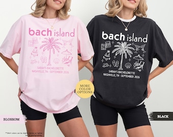 Comfort Colors® Bach Island Shirt, Custom Beach Bachelorette Tee, Coastal Bachelorette Gifts, Island Bridal Party, Beach Themed Bachelorette