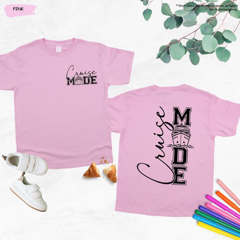 Cruise Mode Kids Shirt, Kids Cruise Shirt, Family Cruise Gift, Cruise Squad Tee, Kids Trip Gift, Family Vacation, Summer Cruise Trip Shirt image 2