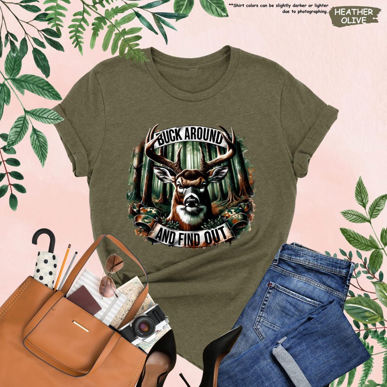 a women's t - shirt with a picture of a deer on it