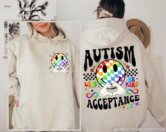 Sudadera con capucha de aceptación del autismo, regalo para mamá con autismo, regalo de concientización sobre el autismo, neurodiversidad, símbolo de infinito del autismo, maestro de educación especial, regalo de terapia