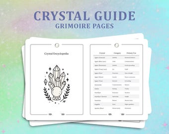 Guide des significations des cristaux | Witchy Grimoire Pages (téléchargement PDF)