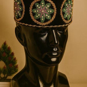 igbo red cap, chieftaincy, igbo royal, African Royal Cap, traditional igbo cap, chieftaincy cap, red igwe cap, Nigerian wedding, beaded cap