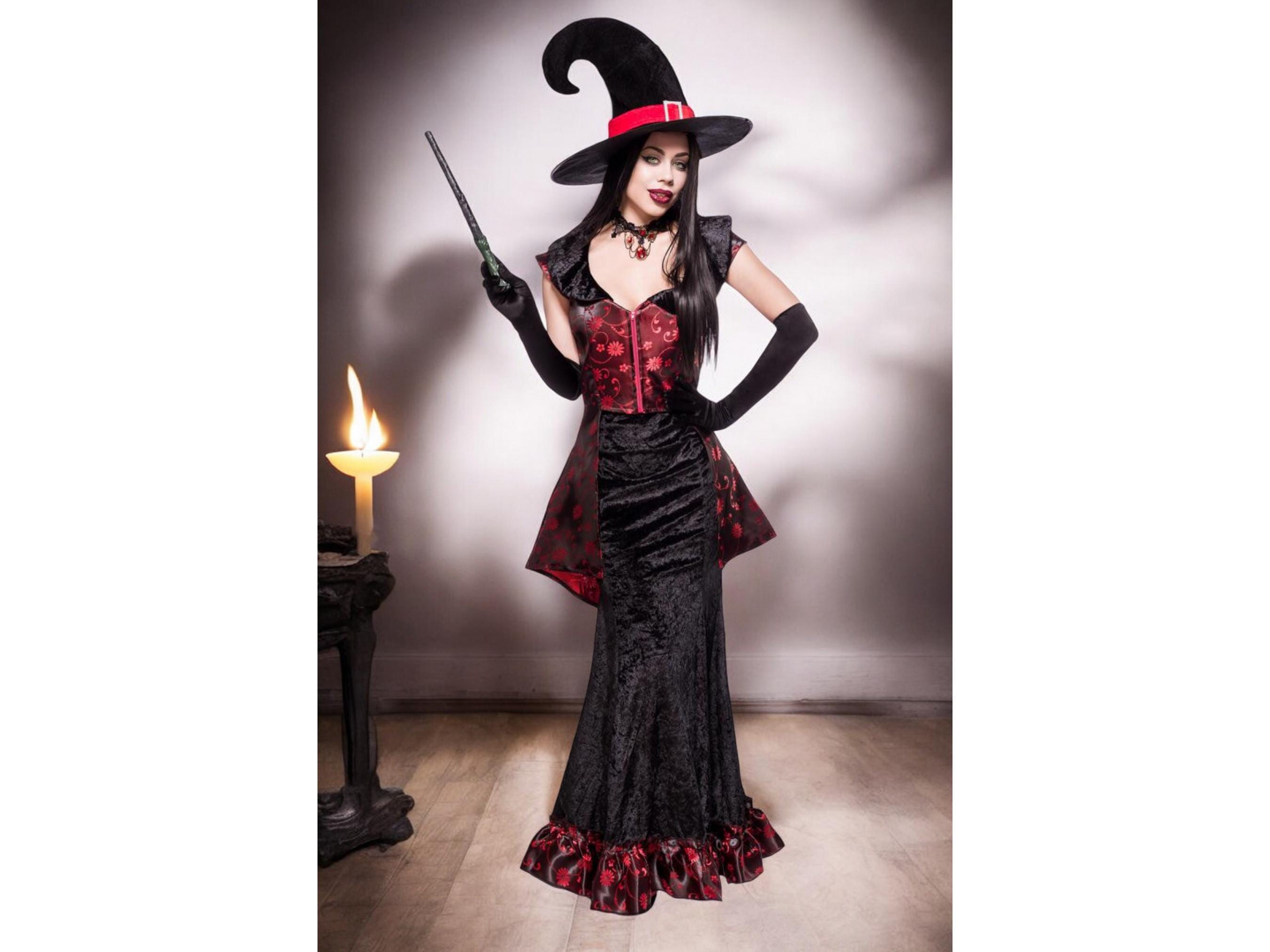 Witch costume, Wicca Halloween witch outfit, scarlet witch ,velvet witch , sexy witch costume, plus size costume,Halloween costume, larp