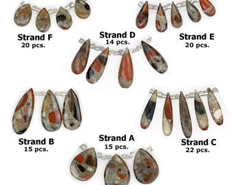 Colorful Natural Jasper Beads Faceted Briolettes 14-22 Pcs. Per Strand Choose Size & Shape