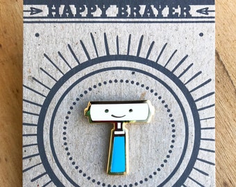 Happy Brayer Enamel Pin