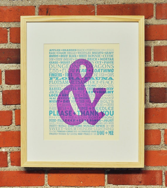 Couple Letterpress Art Print Couple Letterpress Art Print