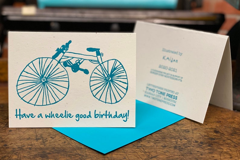 Kid Happy Birthday Card Letterpress Student Drawn Borderstar PTA Fundraiser image 7