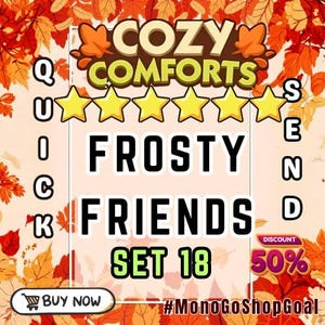 Mono Go 6-star sticker l FROSTY FRIENDS l 1 PIECE l Fast Delivery