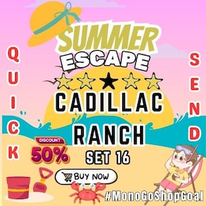Mono Go 4-star sticker l CADILLAC RANCH l 1 PIECE l Fast Delivery