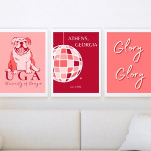 University of Georgia Cute Wall Art Digital Prints Bundle, dorm decor, wall decor, digital art