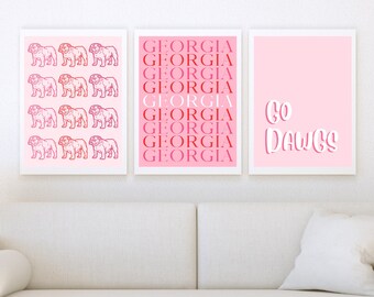 University of Georgia Preppy Pink Prints Bundle