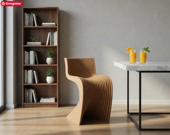 Parametric Bar Stool CNC File | Modern Cafe Chair DXF SVG (Digital Download)