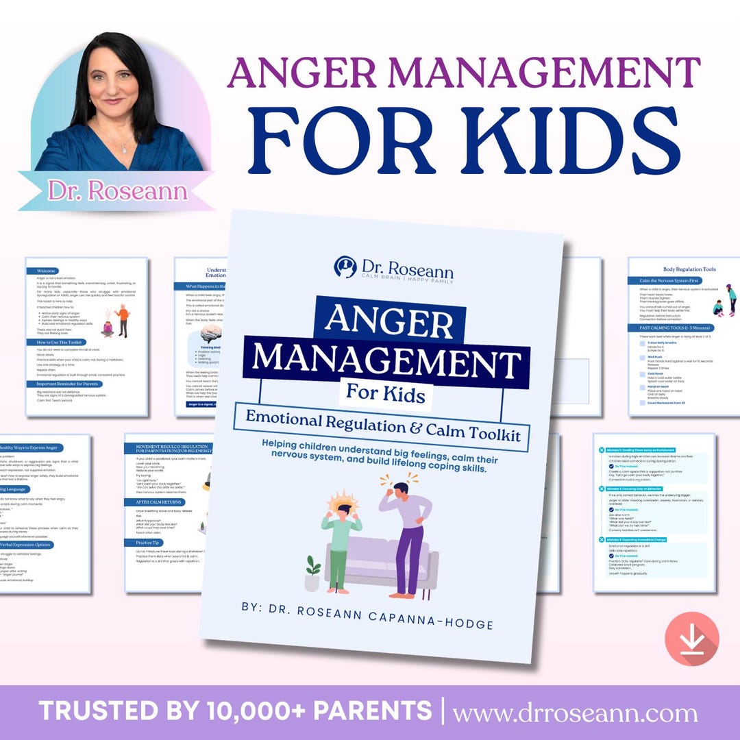 Anger Management Resource for Kids Printable | Emotional Regulation ...