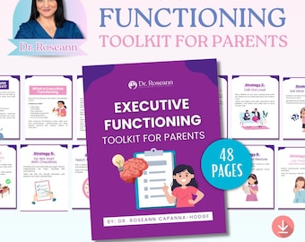 Exekutiv funktionierendes Toolkit für Eltern | erzieherische Handouts für Bewältigungsfähigkeiten und Regulierungszonen