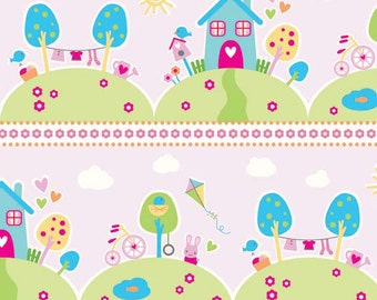 Sweet Home Main Pink - Riley Blake - cotton woven fabric by the yard