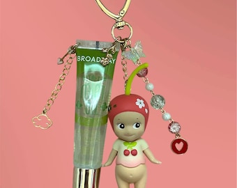 Sonny Engel Kirschblüte Lipgloss Bead & Charm Schlüsselanhänger