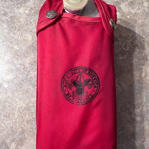 Vintage Boy Scouts Of America Camping Metal Canteen With Red Cover