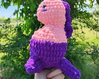 Chubby Plush Dino: Handmade Stuffed Animal