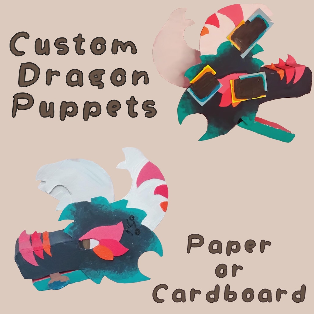 Custom Dragon Puppets, Cardboard and Paper - Etsy