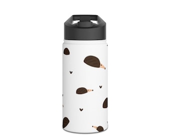 Hedgehog Patterned Stainless Steel Water Bottle: Eco-Friendly Travel Mug