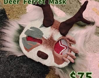 Deer Ferret Therian Furry Mask