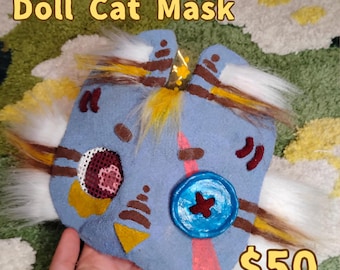 Doll Cat Therian Furry Mask