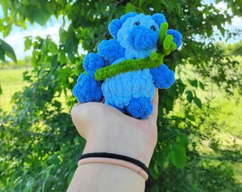 Blueberry cow crochet with bag