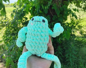 Handmade Leggy Frog Plush: One-of-a-Kind Blob