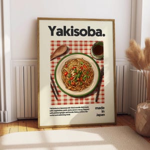 Yakisoba Poster - Food Poster - Kitchen Decor - Kitchen Print - Japan Food - Japanese Food - Asian Cuisine Art - Food Art - Yakisoba Art